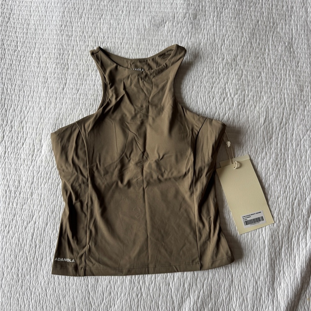 Adanola Green Fitted Cut Out Tank Top